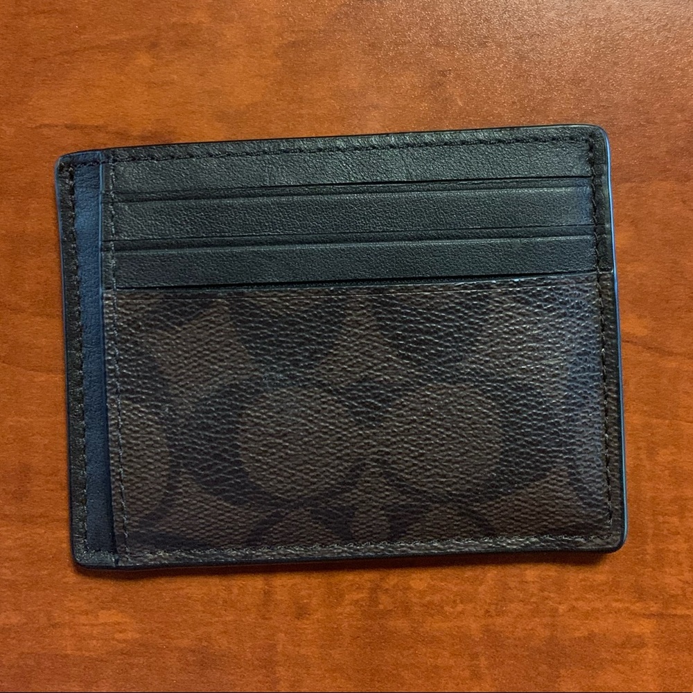 Coach Leather Card Holder NWT